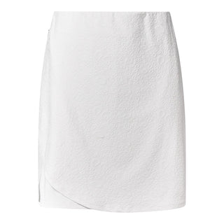 Ava Jacquard Pull-On Ladies Golf Skort - White