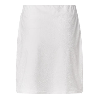 Ava Jacquard Pull-On Ladies Golf Skort - White