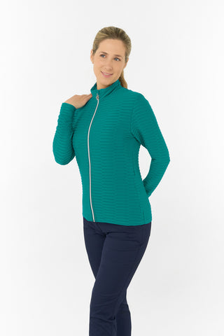Poppy PWP Textured Ladies Golf Jacket - Teal