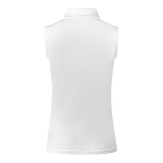 Pure Golf Thrive Ladies Sleeveless Golf Polo Shirts - White