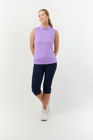 Thrive Ladies Sleeveless Golf Polo Shirts - Lilac