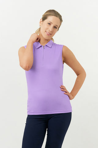 Thrive Ladies Sleeveless Golf Polo Shirts - Lilac