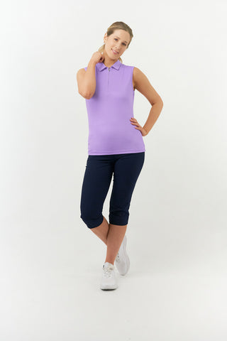 Thrive Ladies Sleeveless Golf Polo Shirts - Lilac