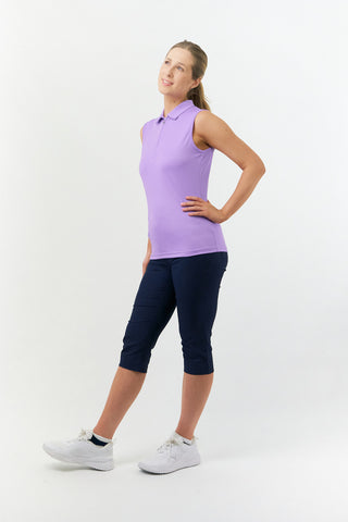 Thrive Ladies Sleeveless Golf Polo Shirts - Lilac