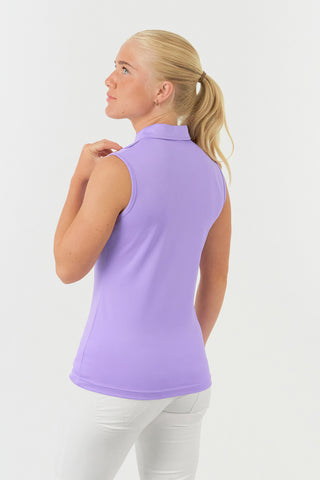 Thrive Ladies Sleeveless Golf Polo Shirts - Lilac