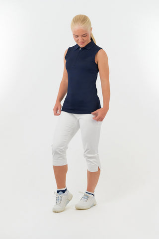 Thrive Ladies Sleeveless Golf Polo Shirts - Navy