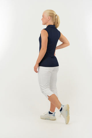 Thrive Ladies Sleeveless Golf Polo Shirts - Navy