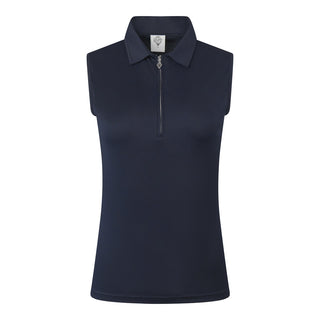 Pure Golf Thrive Ladies Sleeveless Golf Polo Shirts - Navy