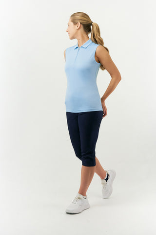 Thrive2 Sleeveless Ladies Golf Polo Shirt - Pale Blue