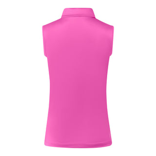 Pure Golf Thrive Ladies Sleeveless Golf Polo Shirts - Azalea Pink