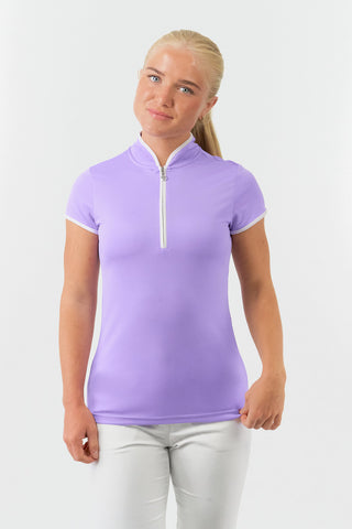 Bloom Cap Sleeve Ladies Golf Polo Shirt - Lilac