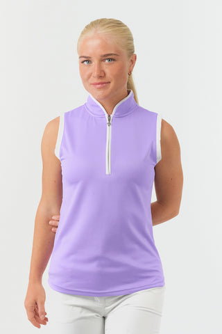 Bloom Ladies Sleeveless Golf Polo Shirt - Lilac