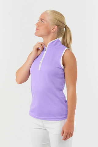 Bloom Ladies Sleeveless Golf Polo Shirt - Lilac