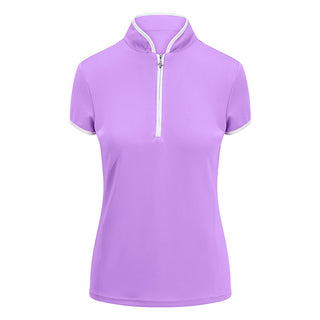 Bloom2 Ladies Cap Sleeve Polo Shirt - Lilac