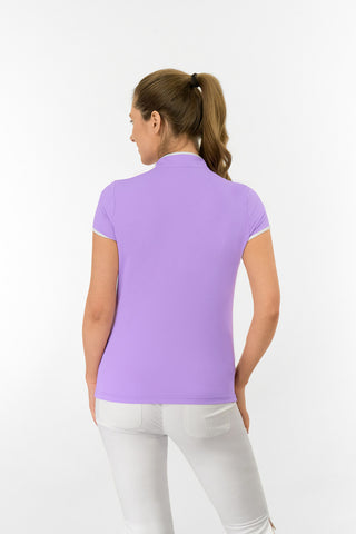 Bloom2 Ladies Cap Sleeve Polo Shirt - Lilac