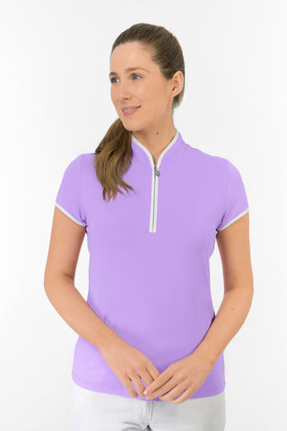 Bloom2 Ladies Cap Sleeve Polo Shirt - Lilac