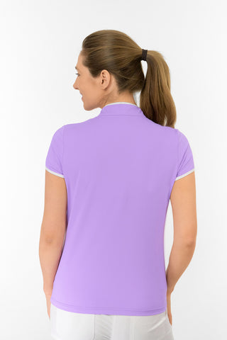 Bloom2 Ladies Cap Sleeve Polo Shirt - Lilac