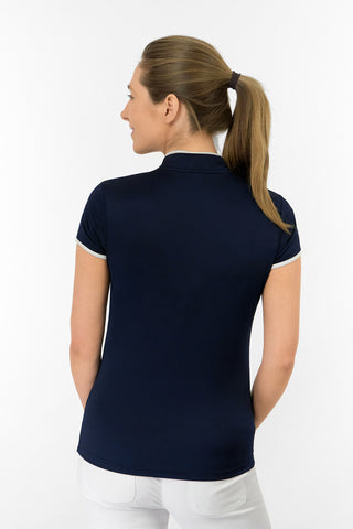 Bloom2 Ladies Cap Sleeve Polo Shirt - Navy