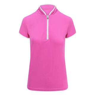 Bloom2 Ladies Cap Sleeve Polo Shirt - Azalea Pink