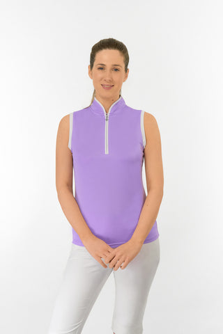 Bloom Ladies Sleeveless Golf Polo Shirt - Lilac