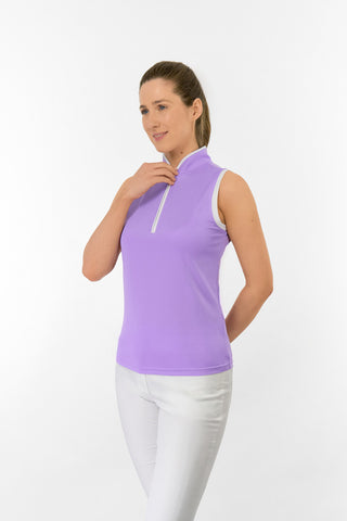 Bloom Ladies Sleeveless Golf Polo Shirt - Lilac
