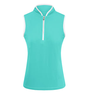 Bloom2 Ladies Sleeveless Polo Shirt - Ocean