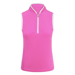 Bloom2 Ladies Sleeveless Polo Shirt - Azalea Pink
