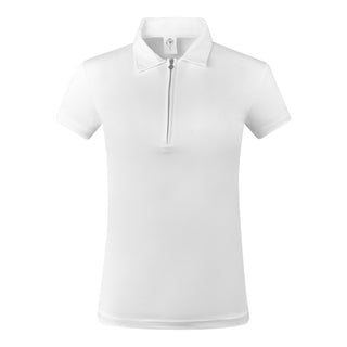 Pure Golf Thrive Cap Sleeve Women's Golf Polo Shirts - White