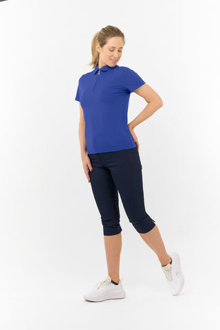 Thrive Cap Sleeve Women's Golf Polo Shirt - Yale Navy