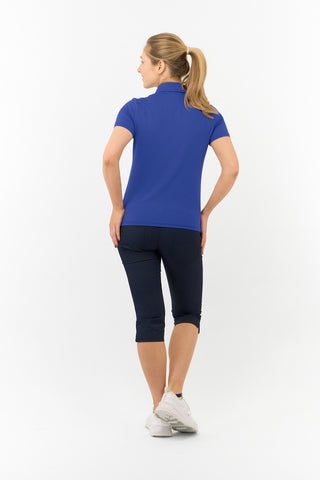 Thrive Cap Sleeve Women's Golf Polo Shirt - Yale Navy