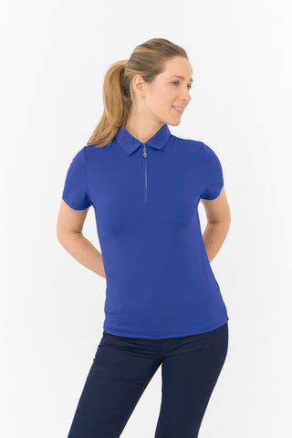 Thrive Cap Sleeve Women's Golf Polo Shirt - Yale Navy