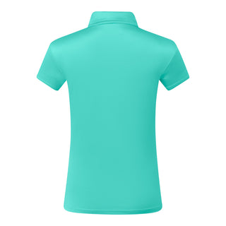 Pure Golf Thrive Cap Sleeve Women's Golf Polo Shirts - Ocean Blue