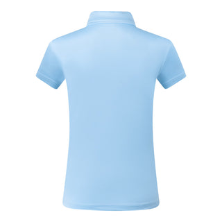 Pure Golf Thrive Cap Sleeve Women's Golf Polo Shirts - Pale Blue