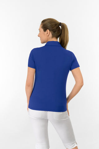 Thrive Cap Sleeve Women's Golf Polo Shirt - Yale Navy