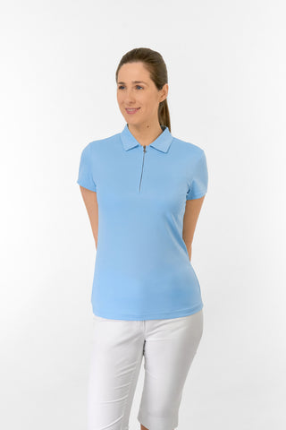 Thrive2 Short Sleeve Ladies Golf Polo Shirt - Pale Blue