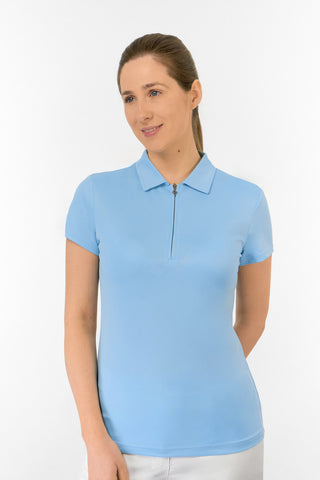 Thrive2 Short Sleeve Ladies Golf Polo Shirt - Pale Blue