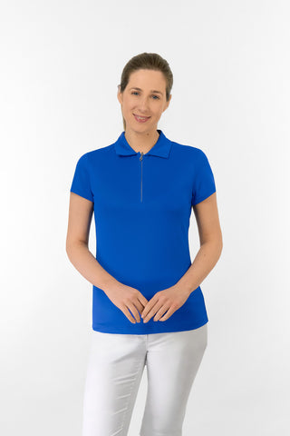 Thrive Cap Sleeve Women's Golf Polo Shirts - Royal Blue