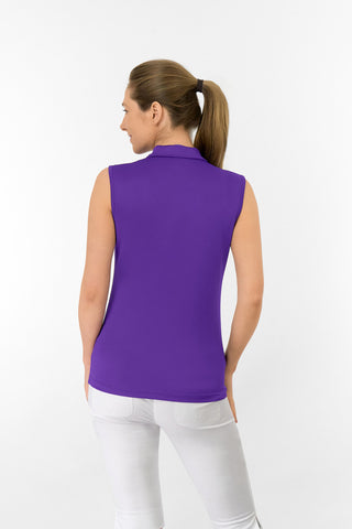 Thrive2 Sleeveless Ladies Golf Polo Shirt - Purple