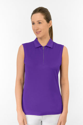 Thrive2 Sleeveless Ladies Golf Polo Shirt - Purple