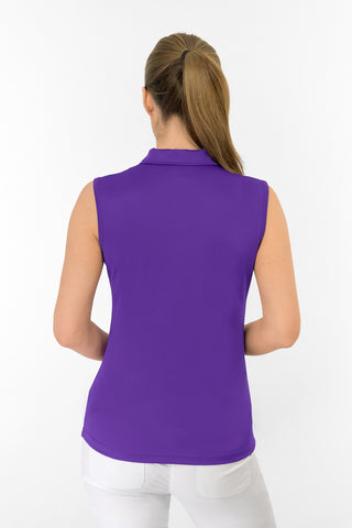 Thrive2 Sleeveless Ladies Golf Polo Shirt - Purple