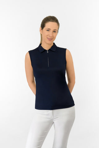 Thrive2 Sleeveless Ladies Golf Polo Shirt - Navy
