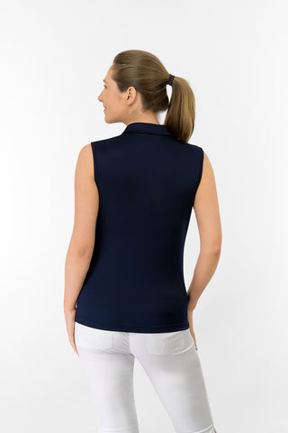Thrive Ladies Sleeveless Golf Polo Shirts - Navy