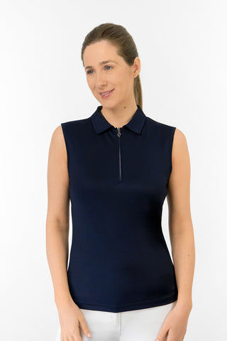 Thrive Ladies Sleeveless Golf Polo Shirts - Navy