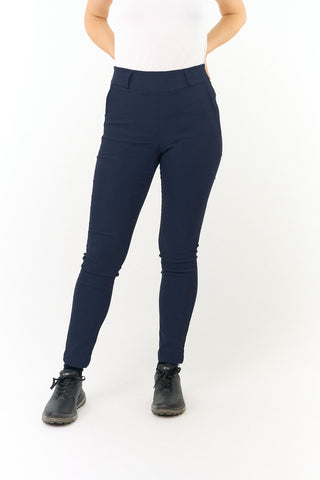 Pure Golf Charm 4 Way Stretch Ladies Golf Trousers (Pull On) - Navy