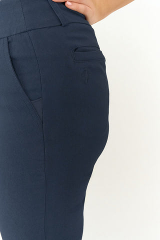 Charm 2 4-Way Stretch Ladies Golf Trousers (Pull On) - Navy