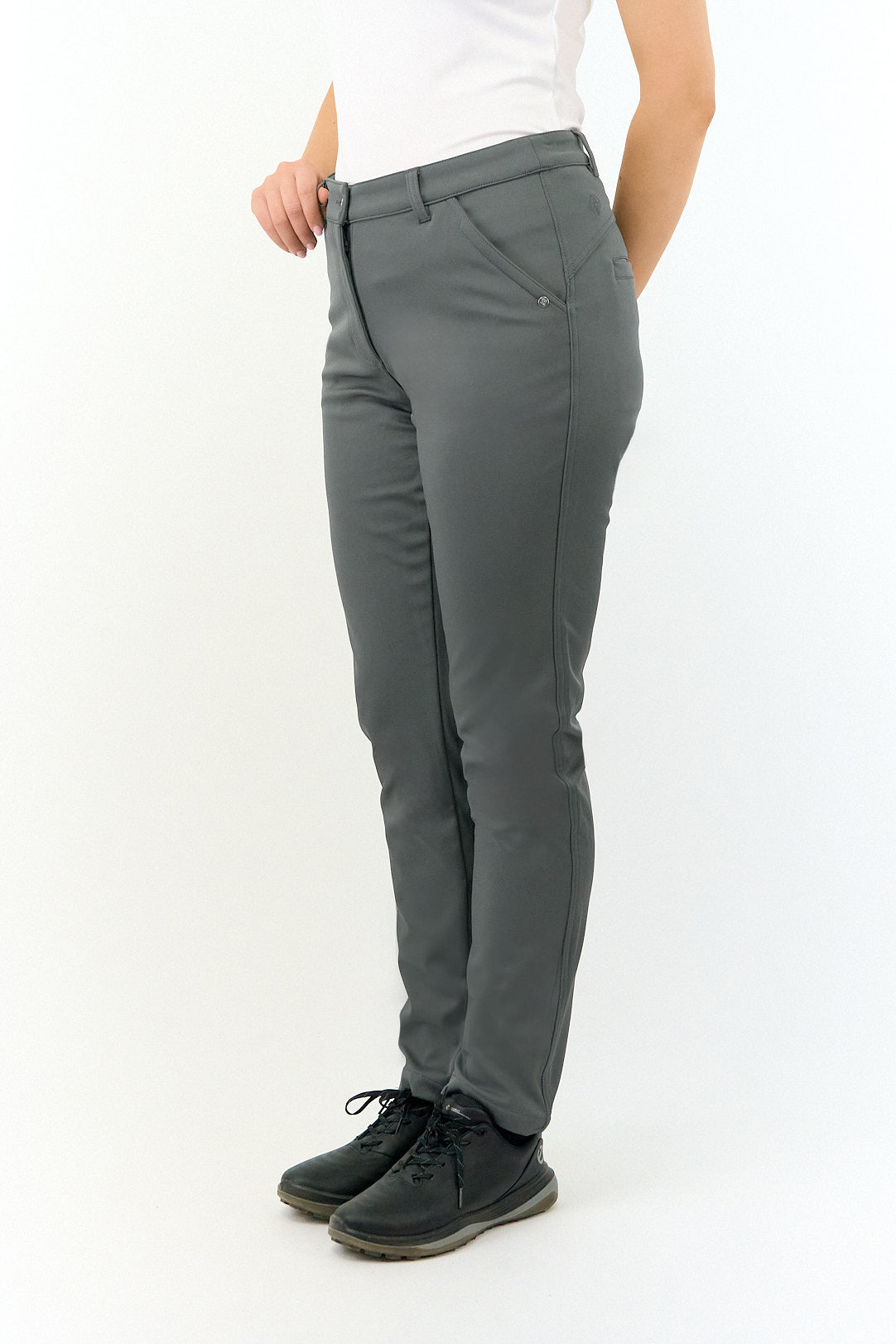 Pure Golf Bernie Lined Ladies Golf Trousers Grey