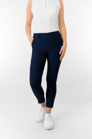 Charm 2 Highwater Pull On Ladies Golf Trousers - Navy