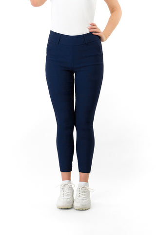 Charm 2 Highwater Pull On Ladies Golf Trousers - Navy