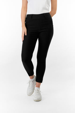 Charm 2 Highwater Pull On Ladies Golf Trousers - Black