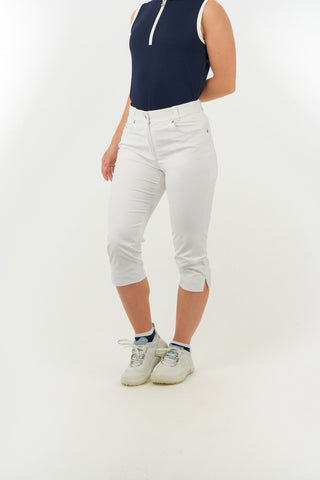Trust2 Ladies Capri Golf Shorts - White